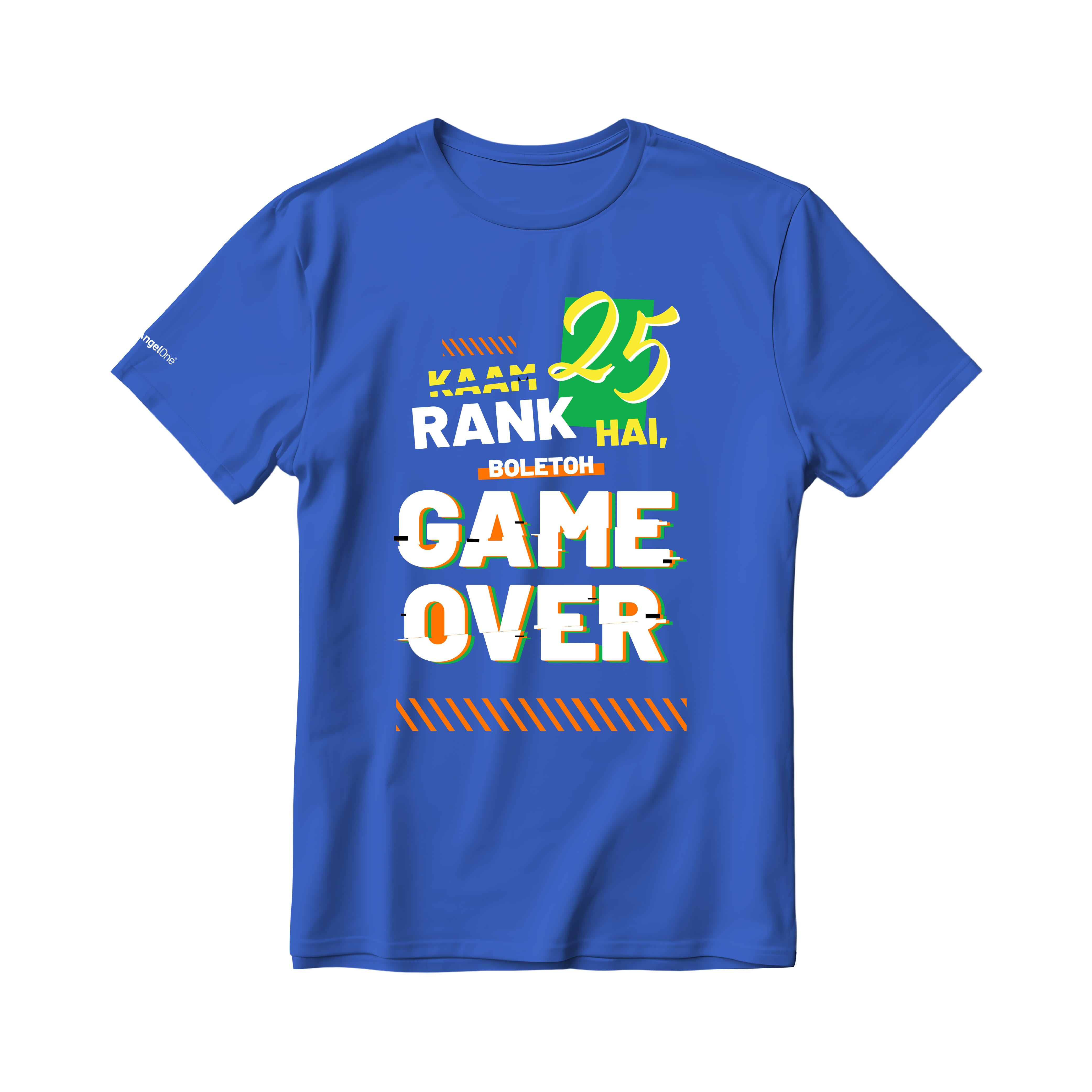Game Over Unisex  Round Neck T-Shirt - Royal Blue
